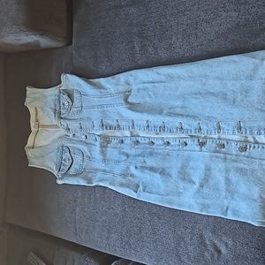 Juniors bongo blue jean dress sz 9